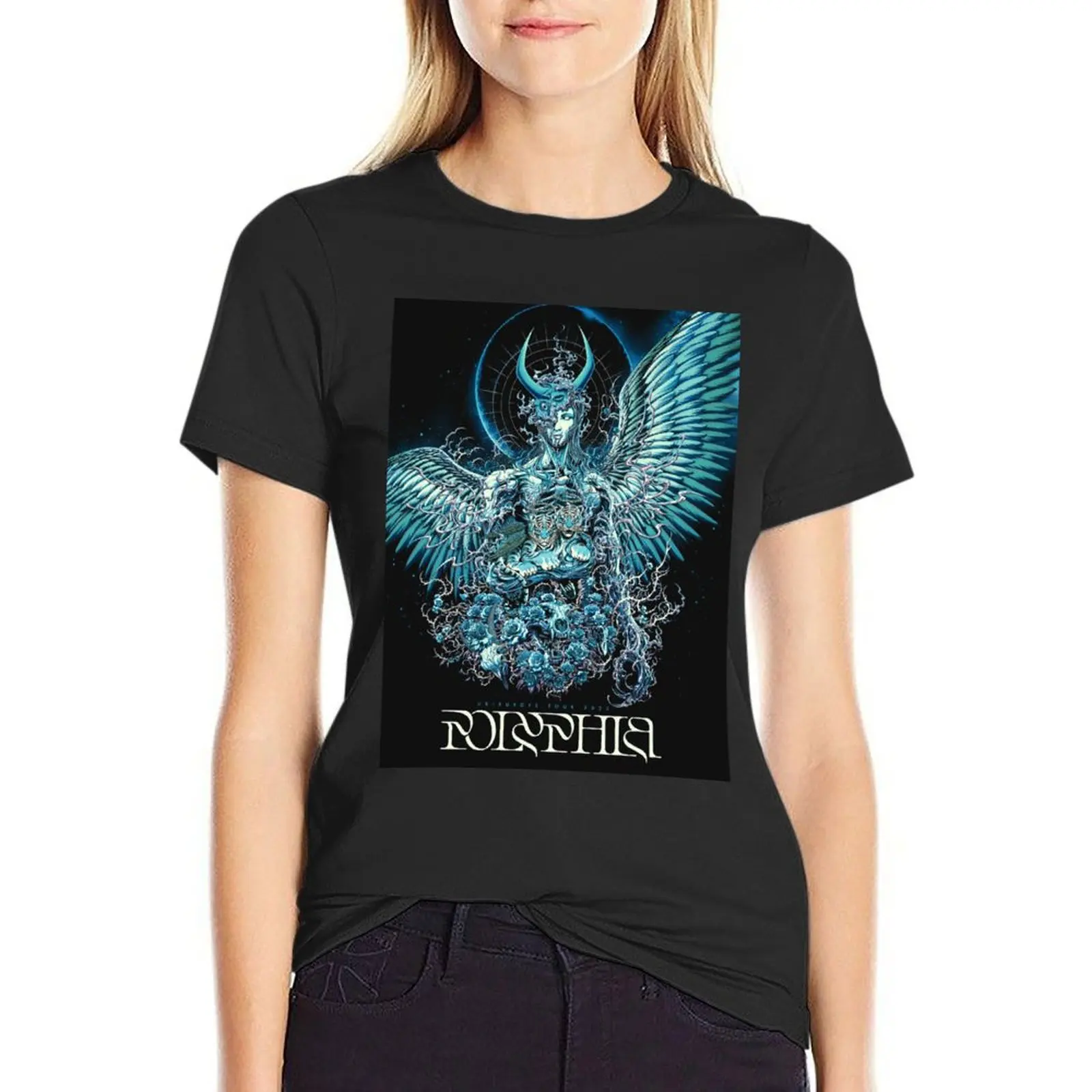 

Polyphia Art T-shirt summer tops oversized animal print shirt for girls t shirts for Women loose fit
