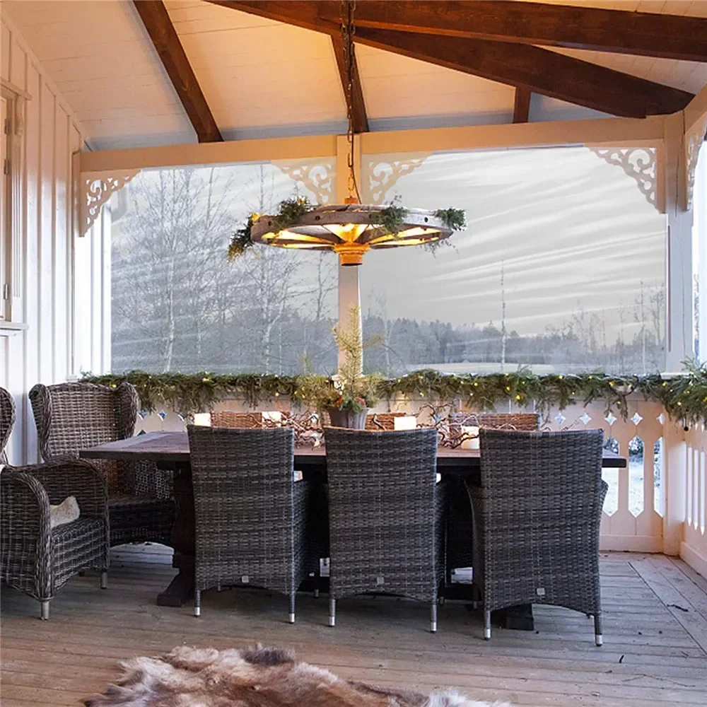 그로밋 투명 방수 타프, 찢어짐 방지, 방수, 투명 폴리 타프, 식물 커버, 절연 창고 천, 두꺼운 정원 