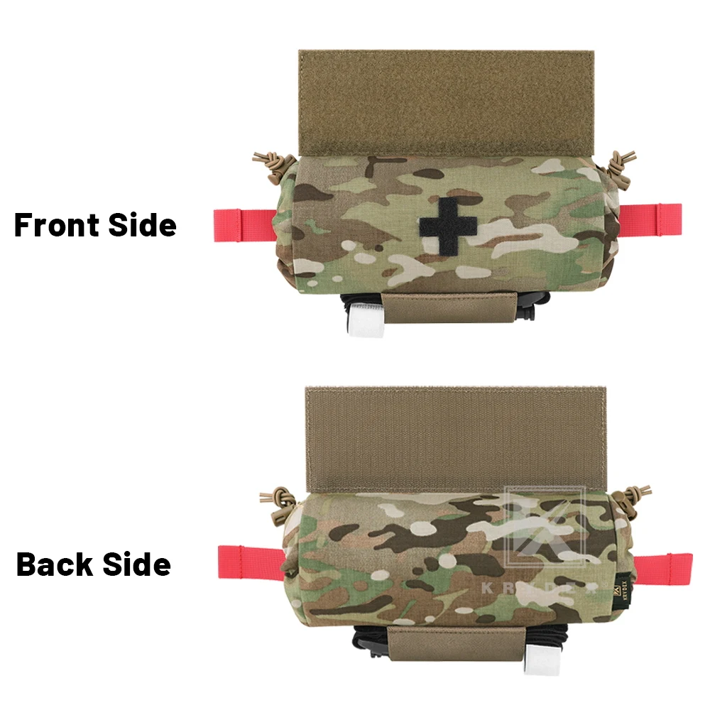 KRYDEX Tactical First AID Trauma Pouch Roll Up Medic Pouch EMT IFAK Dangler Drop Dump Pouch für Weste Chest Rig – Detail 7