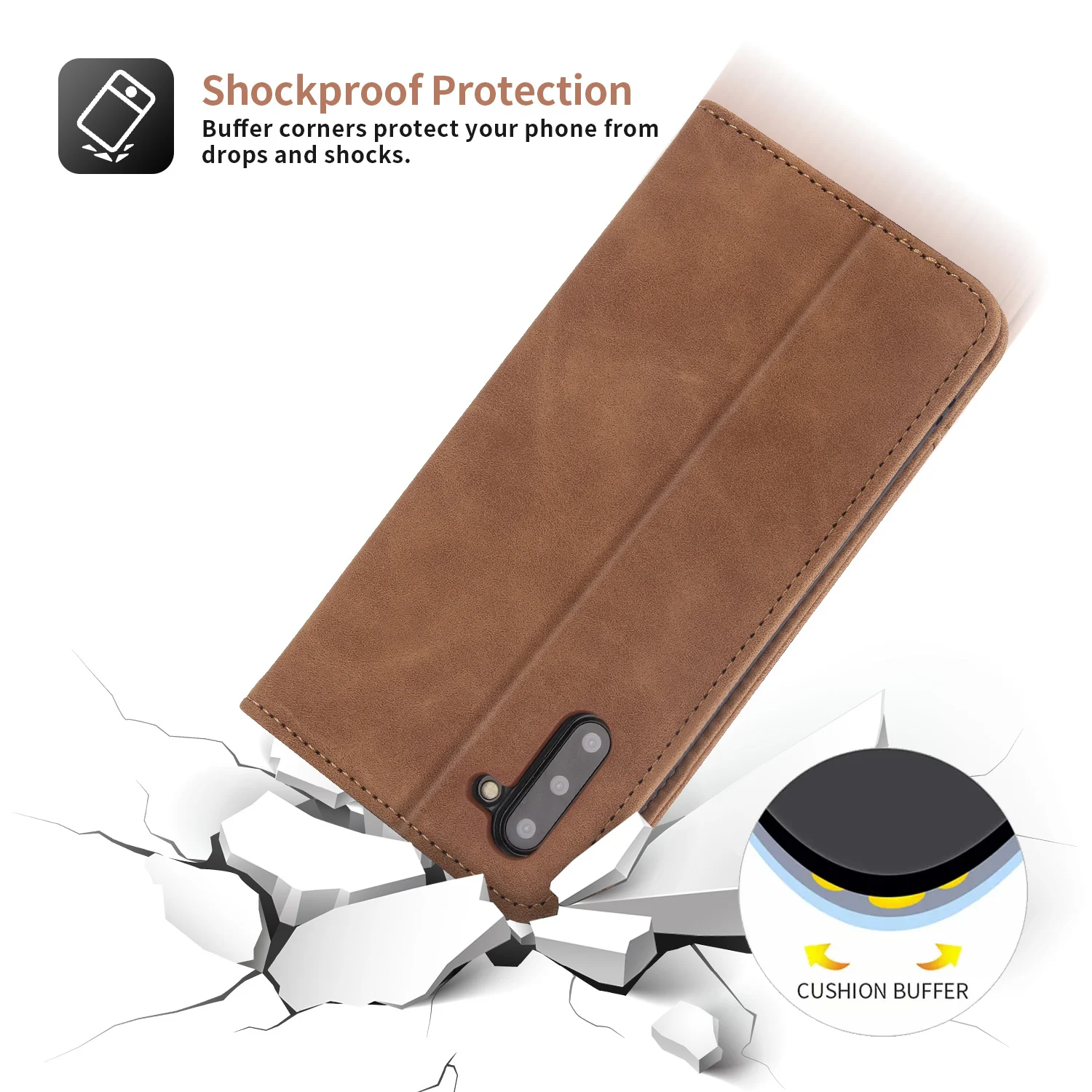 Premium PU Leather Flip Wallet Cover Case