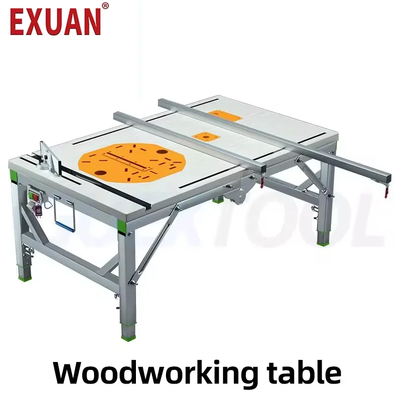 Woodworking Tools Woodworking Table Saw Multifunctional Woodworking Workbench Woodworking Saw Table Portable Folding Lifting Saw Table Decoration DIY Folding Workbench