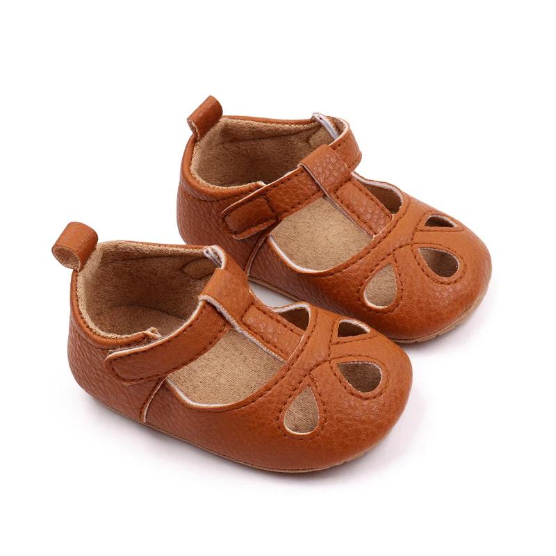 Baby Spring and Summer Sandal Girls and Boys 0-18 Months First Step Shoes Casual Walking Hollow Breathable Fanshion Anti-slip 5