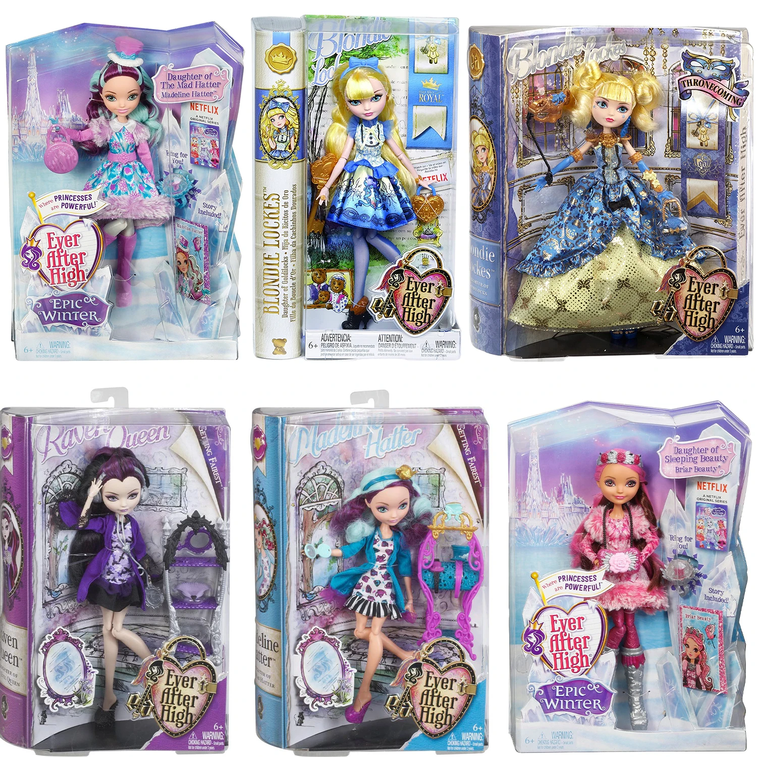 Ever After High Dolls Darling Charming Doll Madeline Hatter Lot