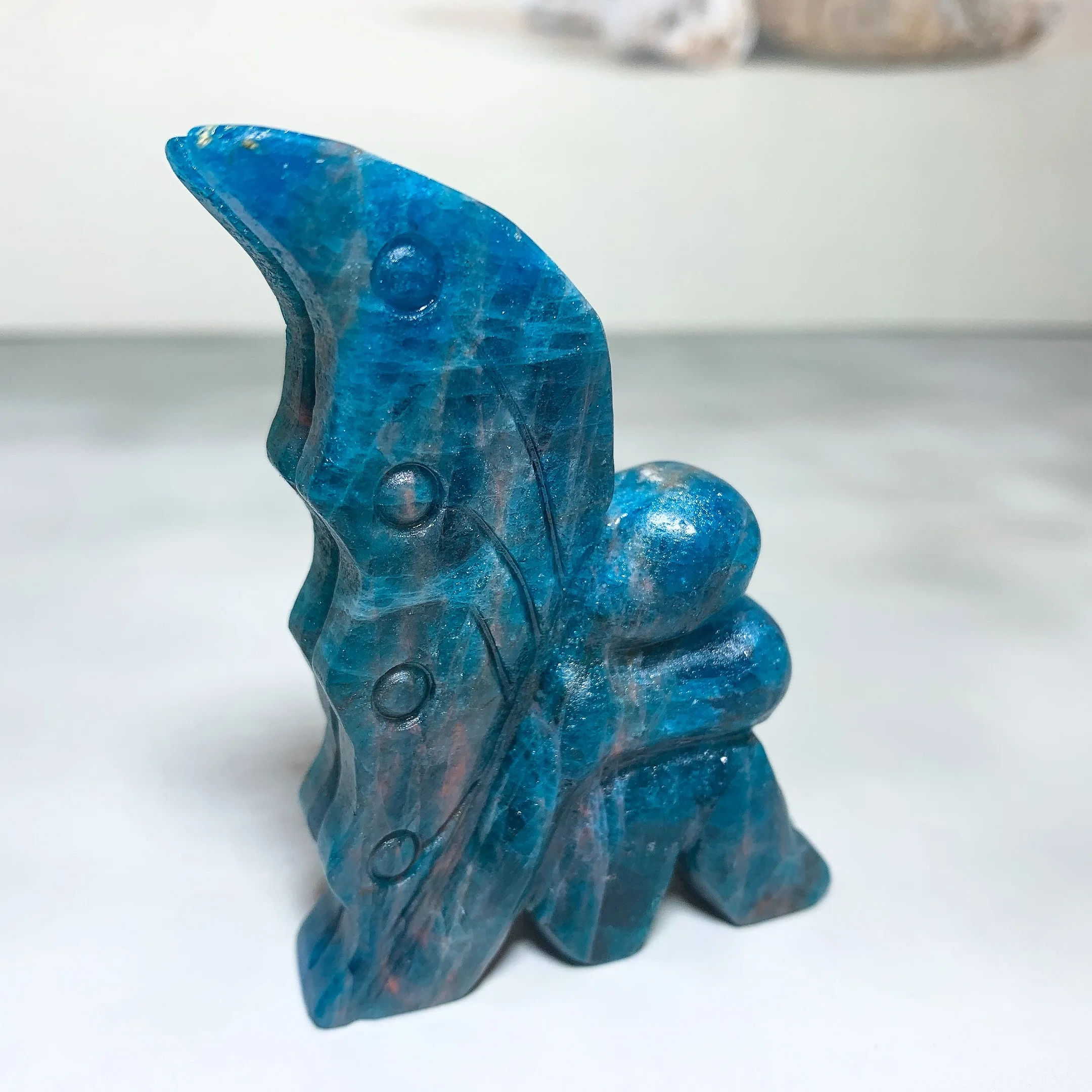 

Natural apatite butterfly fairy carving Crystal butterfly fairy Butterfly faery ornament Home decoration Reiki healing Gift