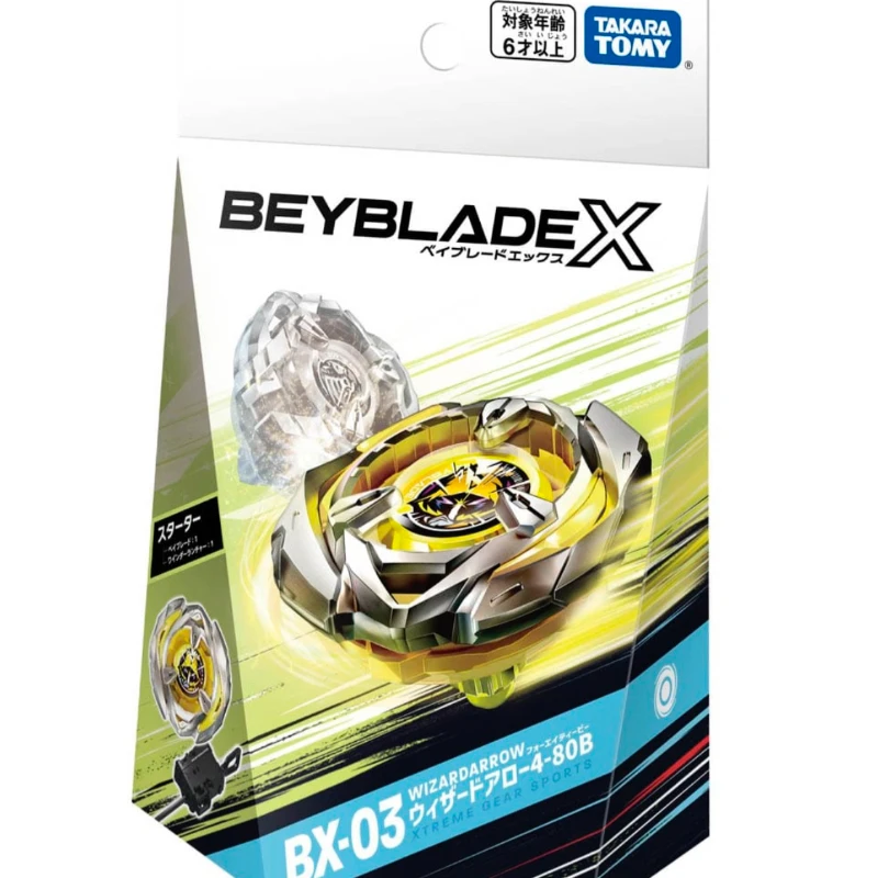 

Takara Tomy BAKUTEN SHOOT BEYBLADE X BX03 волшебник стрела 4-80B прочный передатчик набор модели игрушки детские подарки