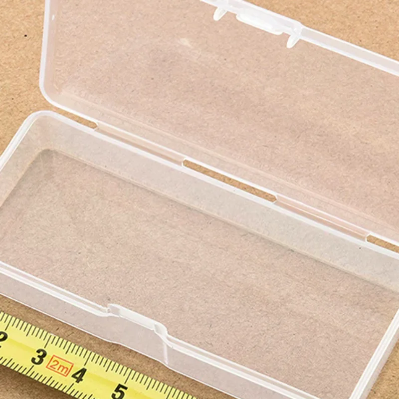 1PC Transparent Plastic Storage Box Sauce Bottle Fruit Fork Storage Box Empty Storage Box Jewelry Rectangle Case