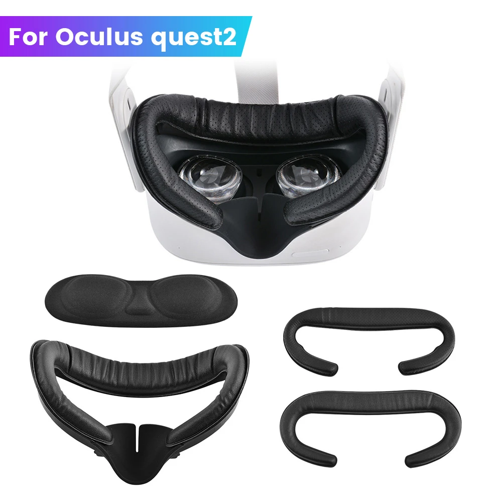 Vr Accessories Eye Mask Cover For Oculus Quest 2 VR Glasses Light Blocking Soft PU Leather Face Eye Cover Pad Bracket For Quest2