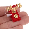 1Pc Dollhouse Mini Retro Telephone 1:12 Dollhouse Miniature Simulation Mini Phone Retro Telephone Model Home Furniture Decor 4