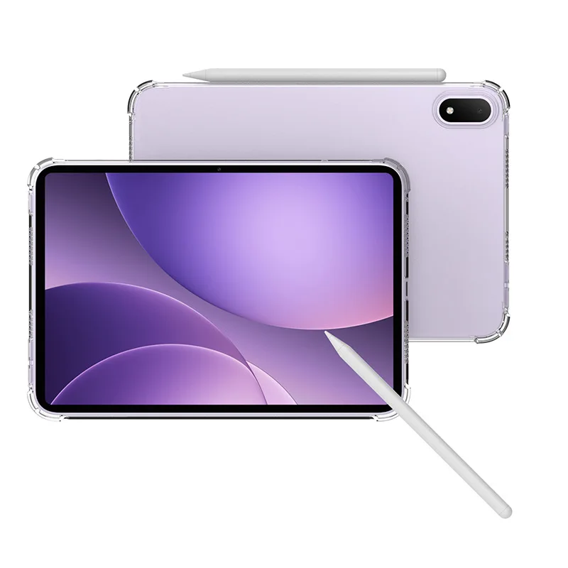 Sleek Transparent Shockproof Tablet Protector Case - Slim Design with Airbag Cushioning