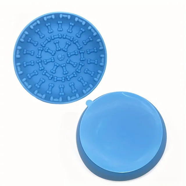 Silicone Slow Food Bowl Round Dog Bowl Cat Anti-Choking Anti-Knocking Feeding Plate Food Bowl with Suction Cup Pet Supplies 5