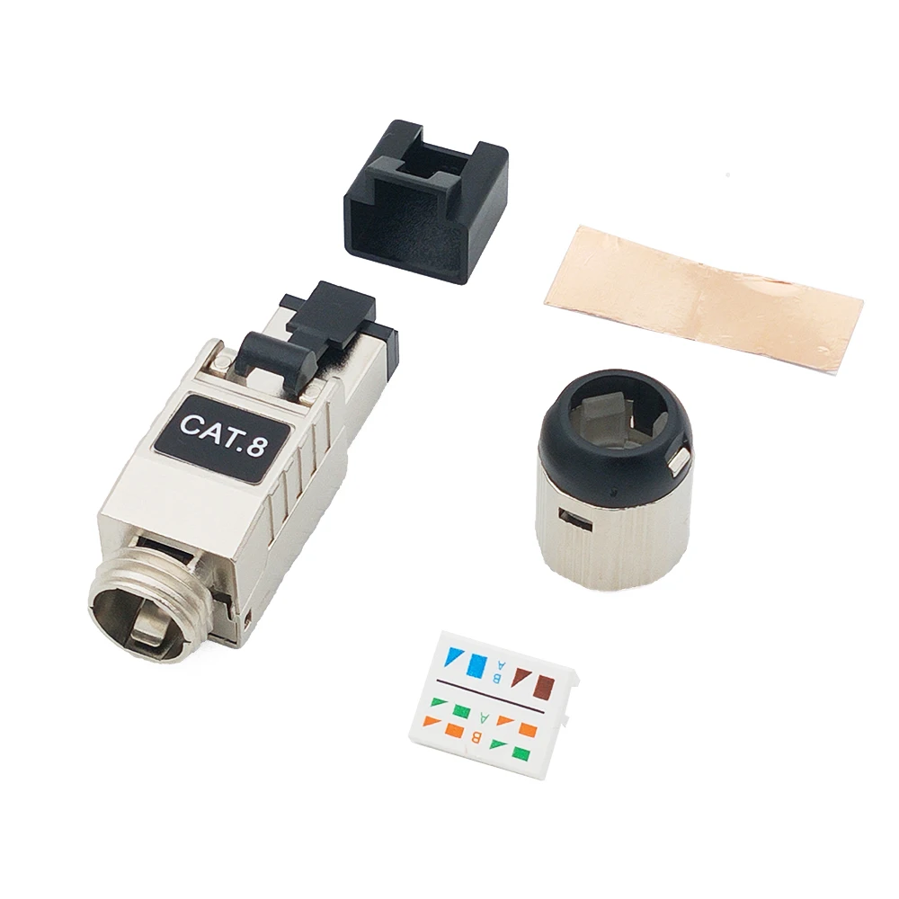 RJ45 соединитель Tooless CAT8 разъем без обжима инструмент 8P8C для кабеля DIY
