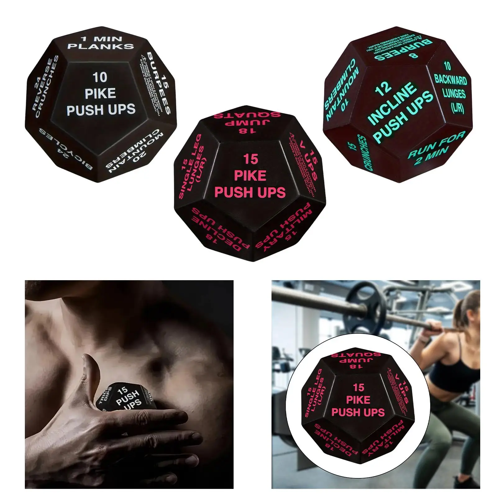 Bodyweight Training Dice Cardio Workout Game Dice for Men Women Home Gym 4