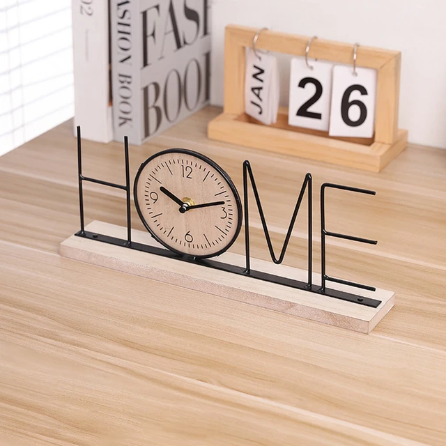 NEW creative clock ornaments Modern minimalist iron alphabet clock 2