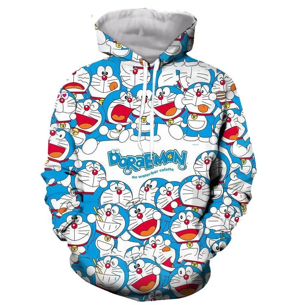 

New 3D Round Neck Sweatshirt Doraemon 3D Printing Loose Hooded Sweatshirt Children's Sweatshirt Best Gift Hoodie Autumn Clothes