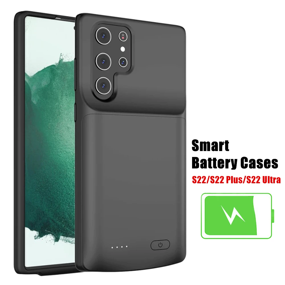 Funda de cargador de batería para Samsung Galaxy S22 Plus S22 + S22 Ultra, funda de batería, Banco de energía de respaldo, funda carga Extenal|Cajas de cargadores de batería| - AliExpress