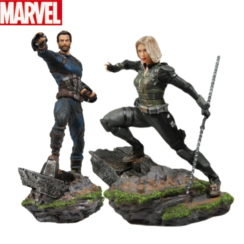 18/21Cm Avenger Alliance 4 Infinite War Brasile Factory American Captain Black Widow 1/10 Hero Returns Gk Model Statue Model Gift