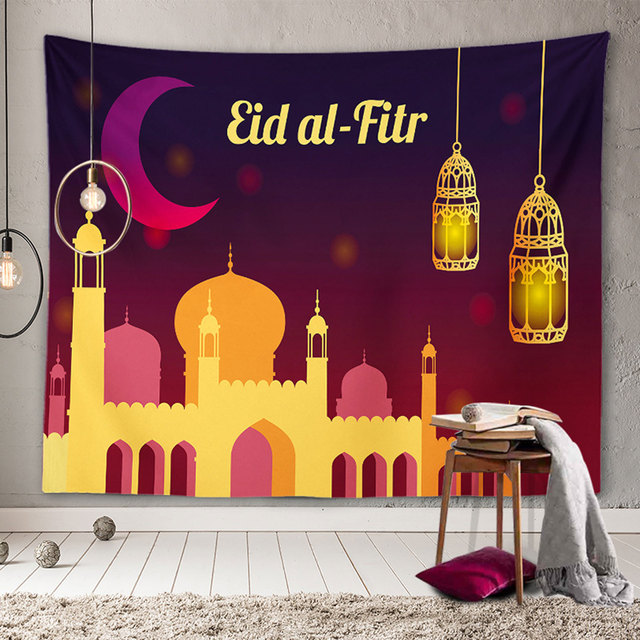 Muslim Ramadan Decoration Tapestry 3D Printing Home Background Wall Decoration Wall Hanging Dormitory Decoration