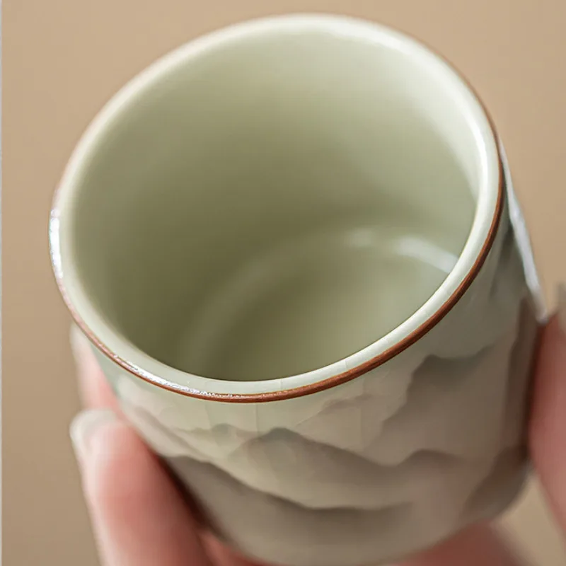 Mountain Flower Ru Kiln Porcelain Fragrance Insertion Holder Chinese Incense Tray Seat Line Burner Stand Tea Set Accessories