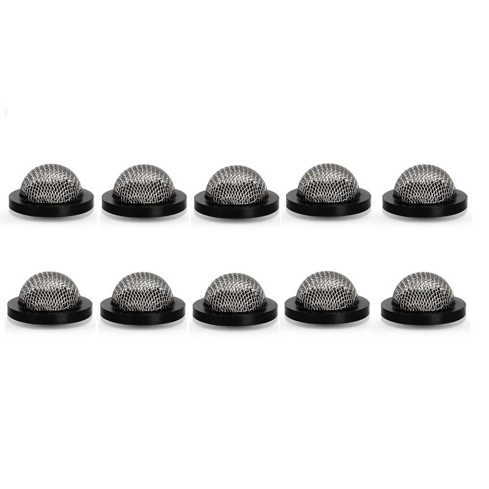 Silicone Washers with Stainless Steel Mesh Filter for Garden and Shower Hoses - 10 Pack