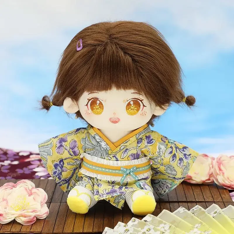 20cm baby clothes, cotton dolls, floral shower dresses, 20cm celebrity doll dolls, no attributes, changing into kimono 4