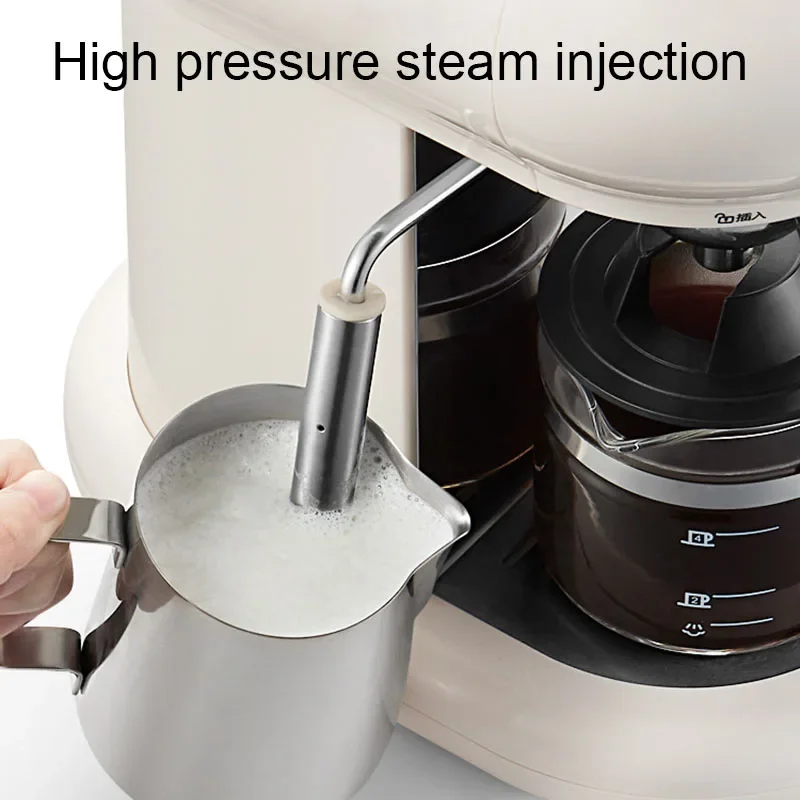 Electric High Pressure Steam Espresso Maker Semi-automatic Italian Coffee Machine 5bar Cappuccino Milk Frother Bubble Foam Cafe