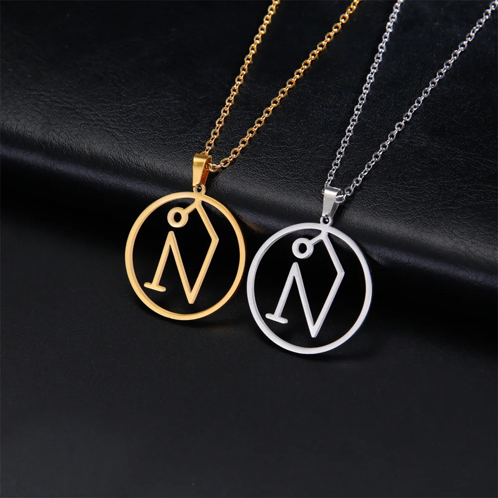 Sigil of Archangel Uriel Symbol Necklace - Stainless Steel Angelic Protection Amulet Pendant