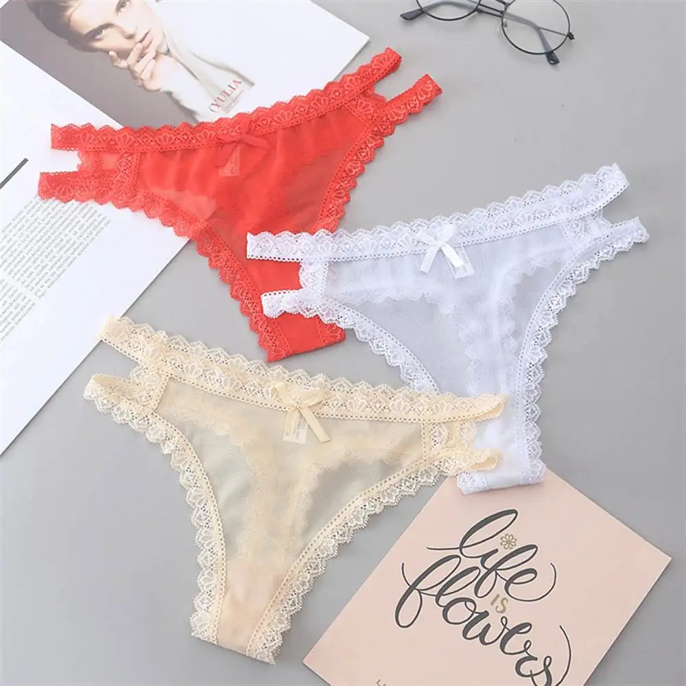 

Comfort Sexy Woman Hollow Out Low Waist Thongs Lady Briefs Underwear Lace Panties