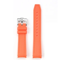 Sport Waterproof Liquid Silicone Watch Strap, Quick Release 20mm Band - 20mm (New orange orange)
