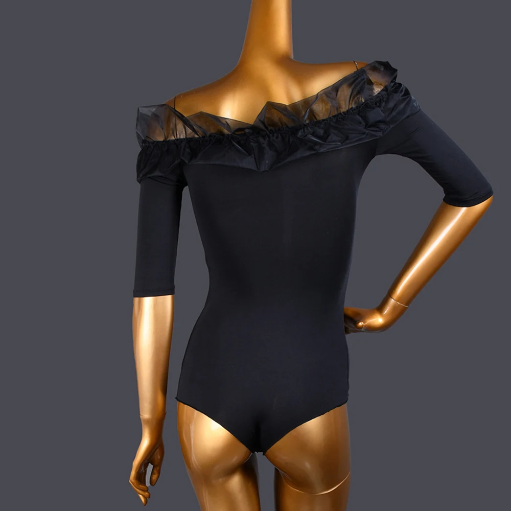 Women's Leotard Bodysuit for Ballroom Dance Competition Dresses Waltz Latin Tango Flamenco
