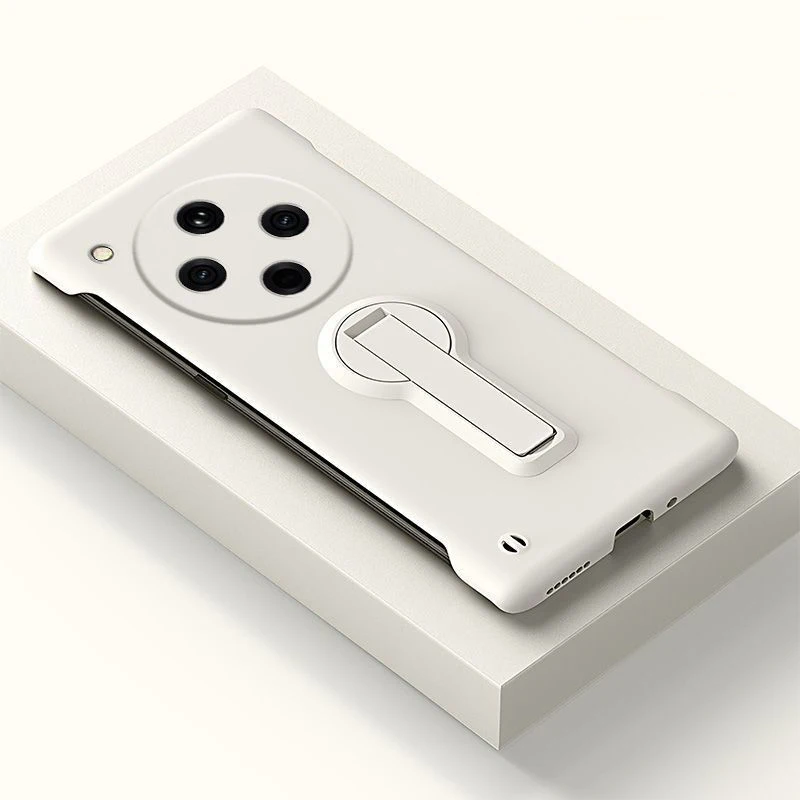Sleek Frameless Hard PC Phone Case with Stand Functionality