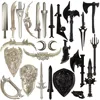 Medieval MOC Weapon Figure Accessories Bow Arrow Sword Shield Axe Hammer Spear Gun Trident Building Block Children Toy Gift K039 1