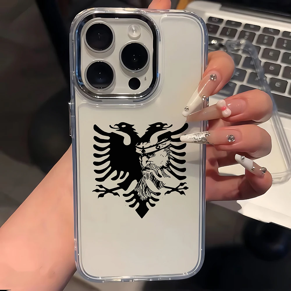 Albanian Eagle Transparent Soft Phone Case
