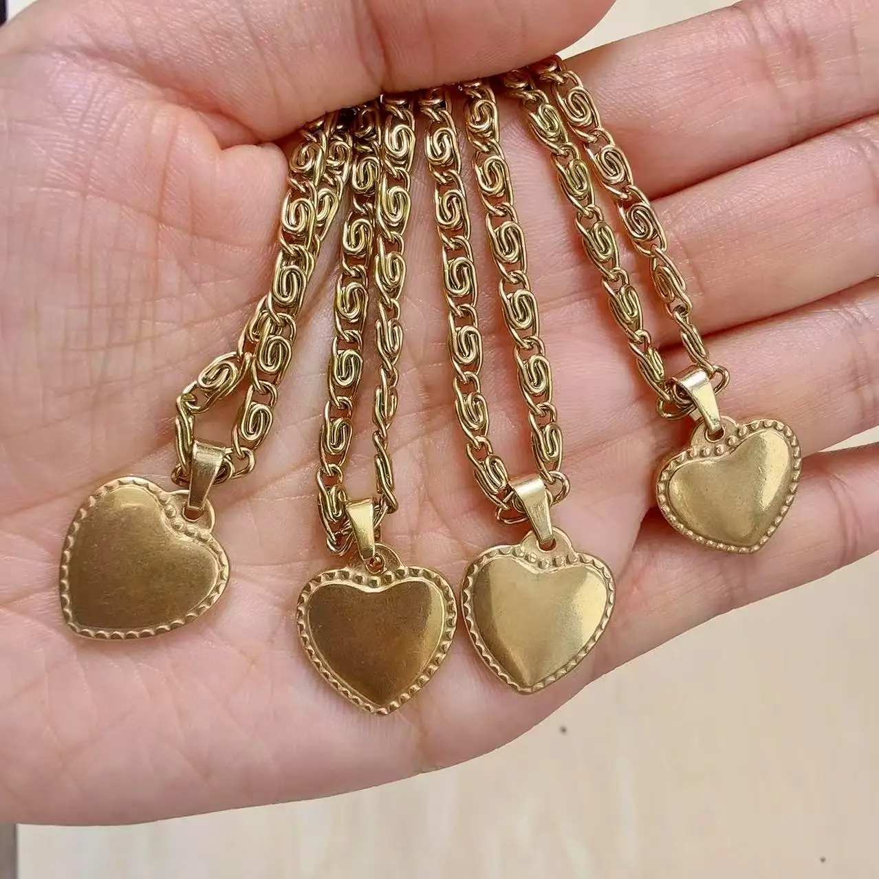 316L Stainless Steel Initial Necklace Letter Heart Pendant Chain For Women Name Jewelry Accessories 2