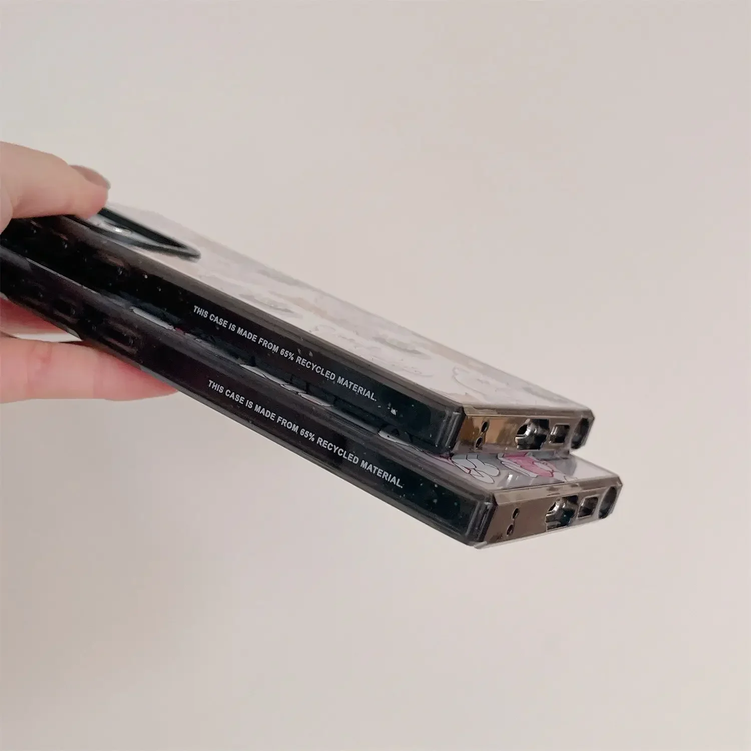 Cat Coffee Acrylic Black Border Case for Samsung Galaxy S22 S23 S24 Ultra S22+ S23+ S24 Plus Cover Protective Case