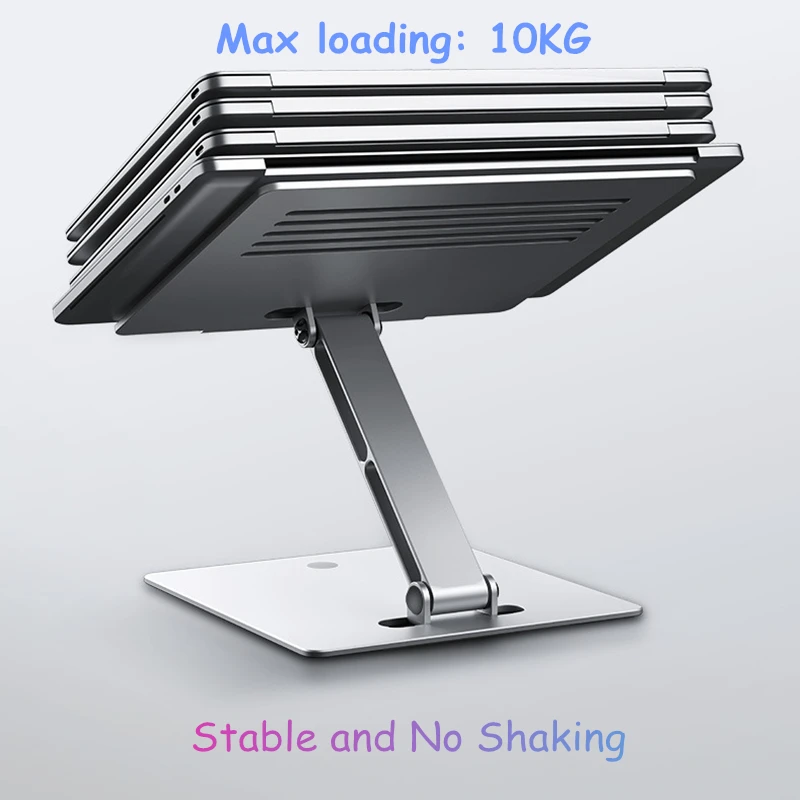 Suporte do Portátil Riser Altura Ajustável de Alumínio Dobrável Tablet Suporte Desktop Notebook Resfriamento Titular para Macbook 1117 Polegada - Imagem 4