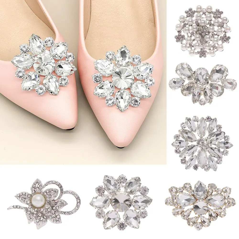Rhinestone Wedding Shoe Clips Decorations Charm Buckle