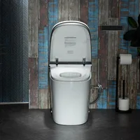 Smart Bidet Toilet,1.28 GPF Dual Flush, Auto Open & Close, Auto Flush, Foot Sensor, 1000 Gram MaP Flushing Score, Heated Seat 2