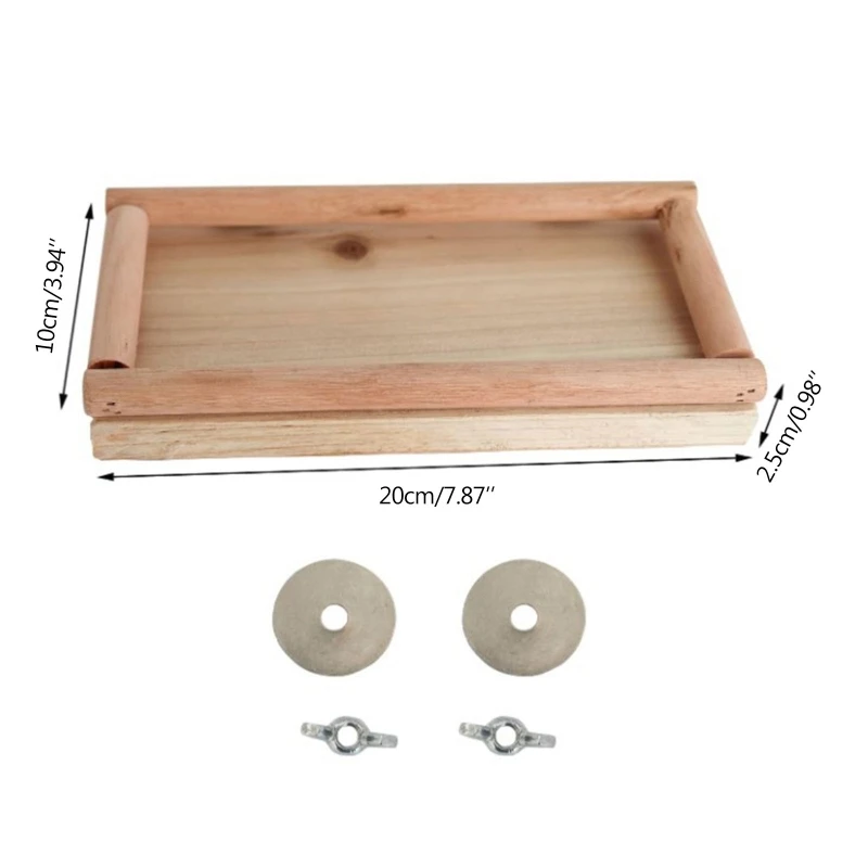 Parrot Perch Stand Natural Chew Toy Platform Easy to Install for Cage