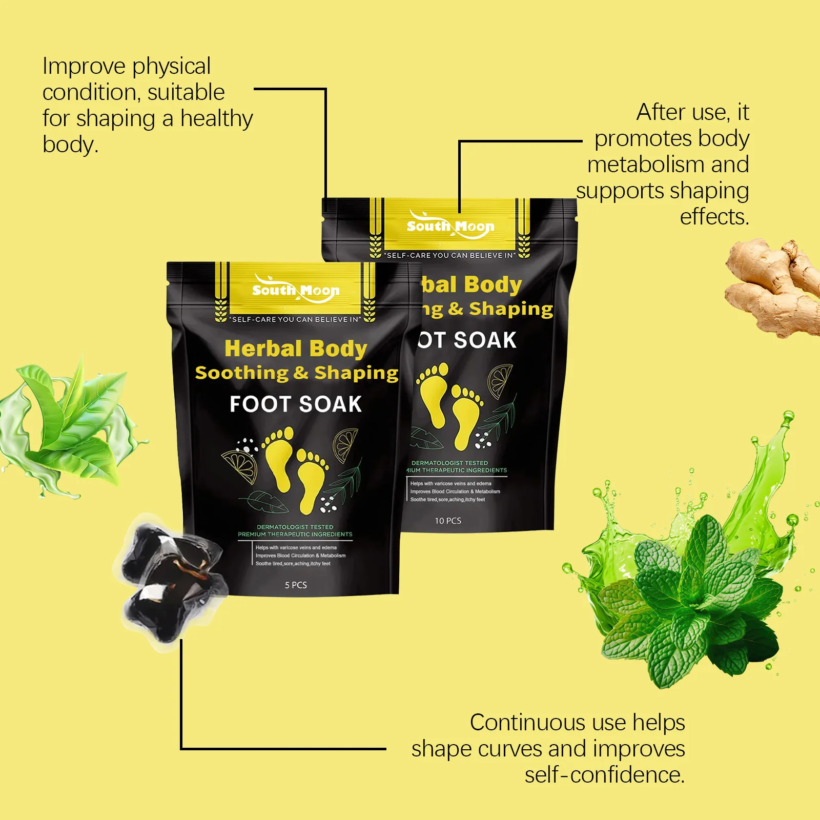 Herbal Body Detox Foot Soak Improve Sleep Quality Relieve Fatigue Anti Stress Cellulite Remover Weight Loss Slimming Foot Bath