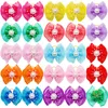 10pcs Pet Dog Hair Bow Accessories Lace Pearl Accents Colourful with Rubber Bands for Cute Medium Small Dog Cats Pet Decoration 3