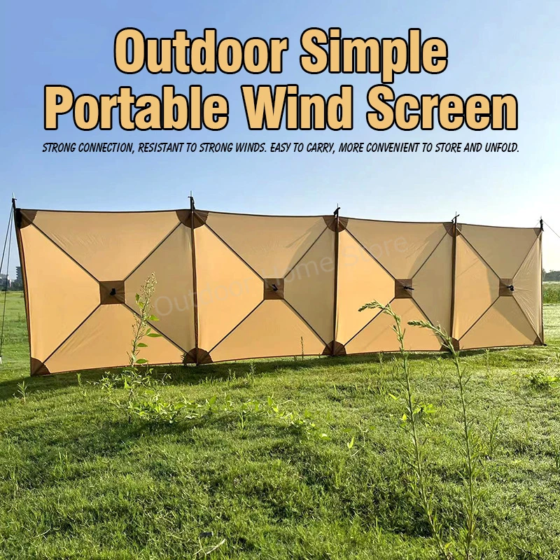 

Outdoor Camping Windshield Large Tarp Tent Windshield Shelter Foldable Picnic Camping Sunshade Windproof Shield BBQ Awining