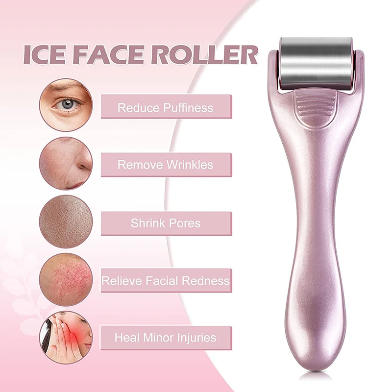 Rolă de gheață masaj facial din oțel inoxidabil răcire față rolă piele răcire ochi masaj anti-îmbătrânire lifting durere ameliorare frumusețe instrument_voghion.com