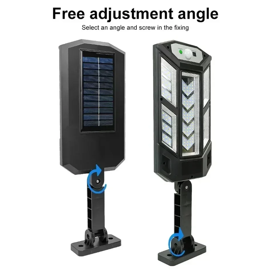 New Solar Lamp Outdoor Sunlight Motion Sensor 8m Remote Control Solar Focus Wall Street Light Waterproof External Solar Lamp