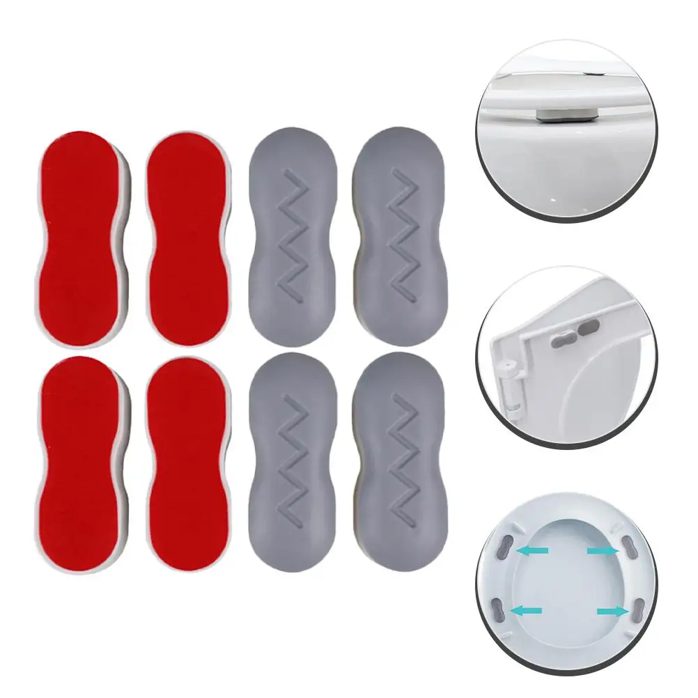 8 Pcs Toilet Seat Gasket er Pads Lid Bumpers Replacement Kit Riser Cushioning Abs Tpu Bidet Attachment Toilet Parts