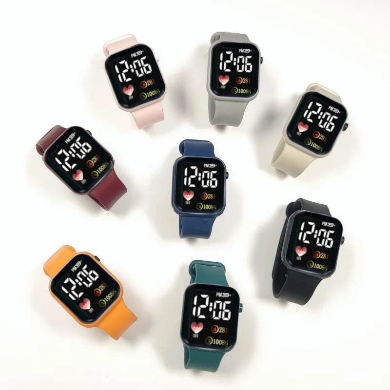 LED Digital Display Couple Student Children Universal Watch Waterproof Electronic Watch Smart Watch for Men Women Sport Fitness 3
