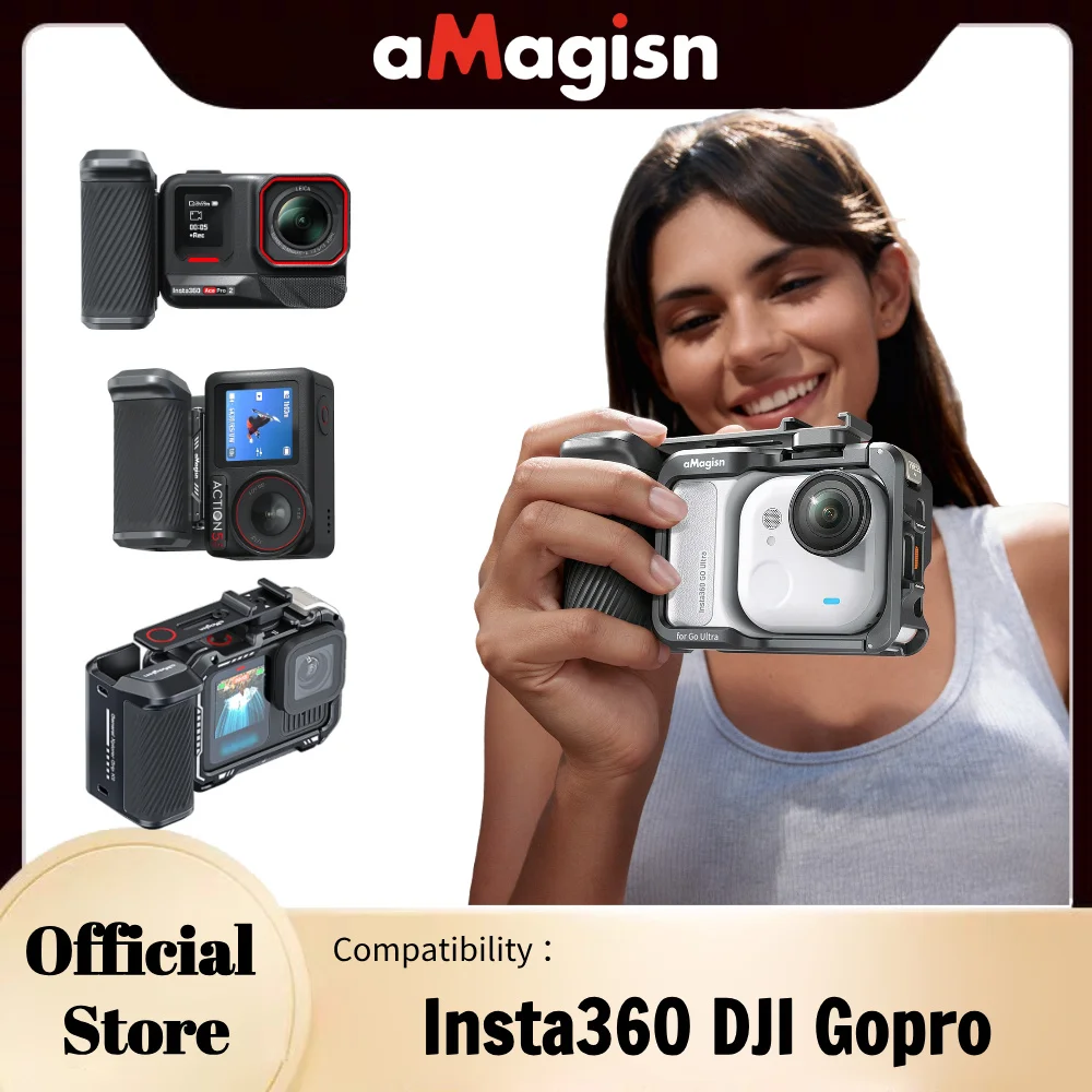 aMagisn Xplorer Grip Kit Metal Version for Insta360 Go Ultra Ace
