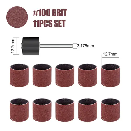 CMCP Sanding Drum Set Grit #80 #100 #120 Dremel With Sanding Mandrels Sanding Bands For Dremel Rotary Tools Abrasive Tools - Image 35