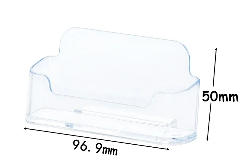 1 Pcs Clear Desk Shelf Box Storage Display Stand Acrylic Plastic Transparent Desktop Business Card Holder Place Card Holder 3