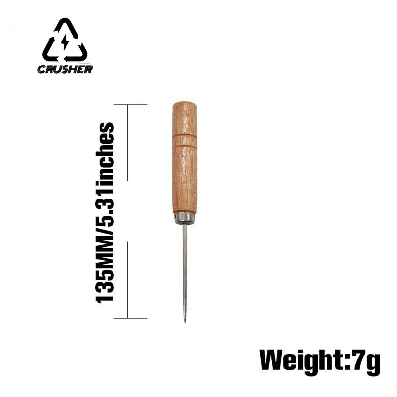 CRUSHER 10PCS Wooden Handle Hookah Foil Poker Puncher Foil Piercing Tool Single Needle Puncher Chicha Hookah Accessories