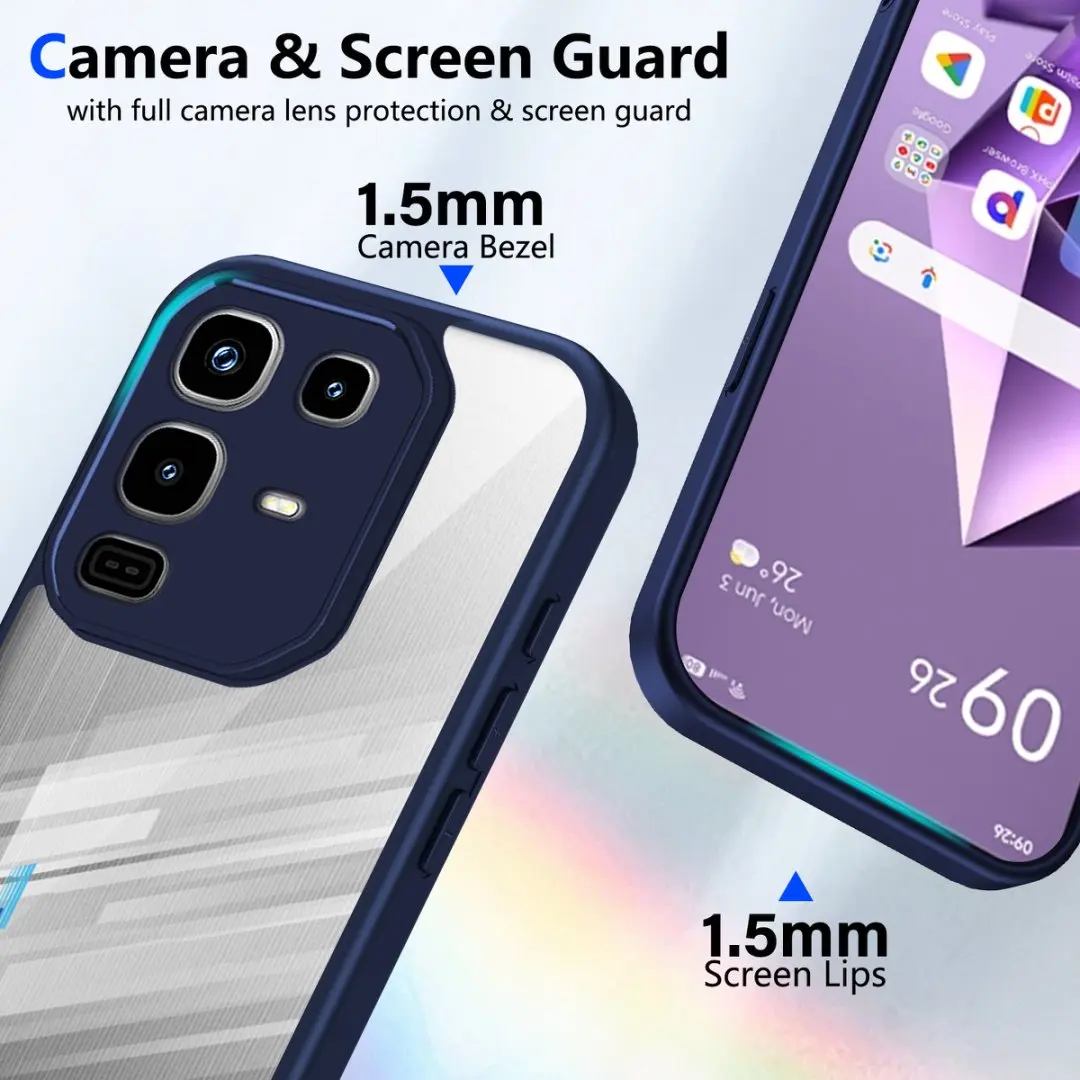 Clear Soft Frame Acrylic Phone Case Cover